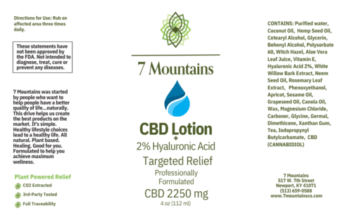 CBD Lotion with Hyaluronic Acid - Image 2